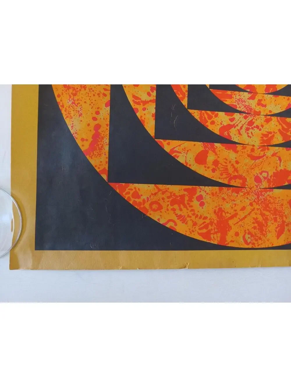 Vintage Original Psychedelic Geometric Poster 1968 David Friedman Blackllight - Picture 4 of 6